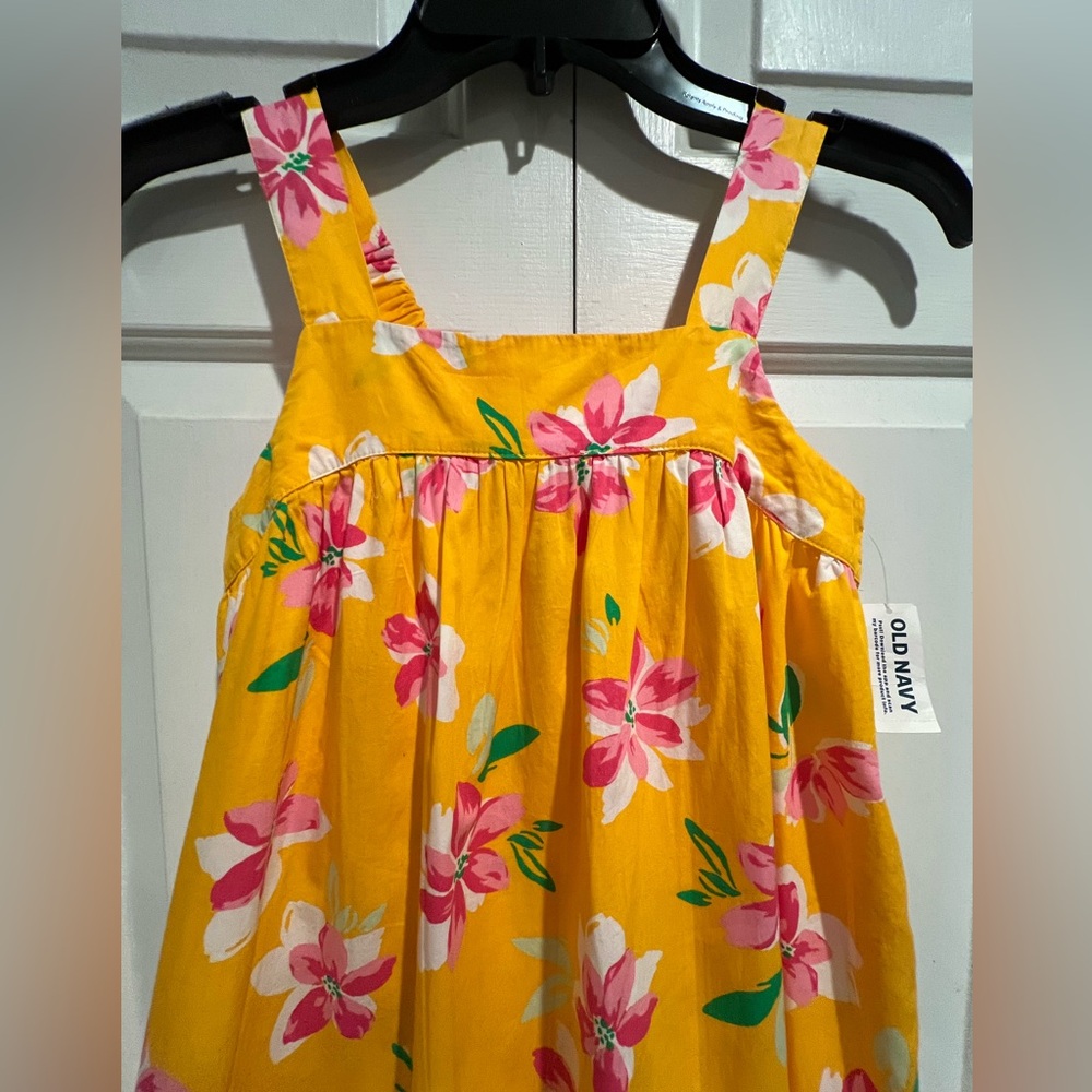 NWT🌼OLD NAVY Yellow & Pink Floral A-Line Sundress - Picture 5 of 9